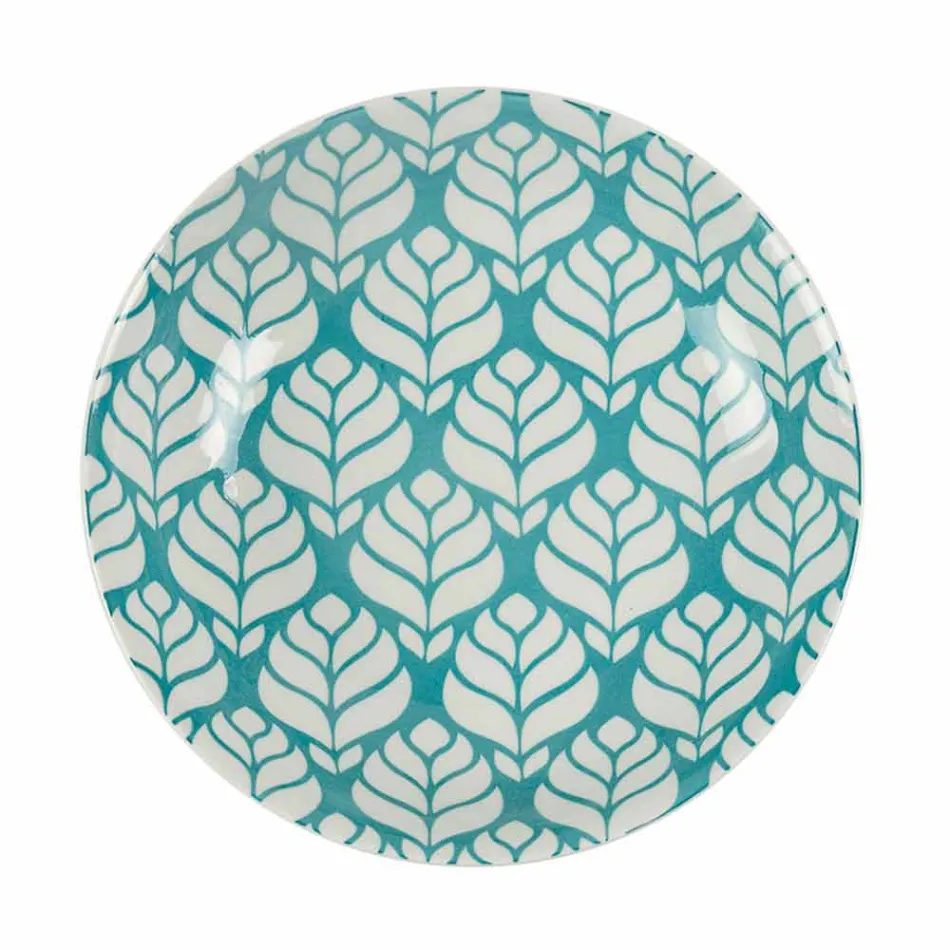 Shërbim i plotë i tryezës në Porcelani me ngjyra 18 copë - Indonezi Viadurini