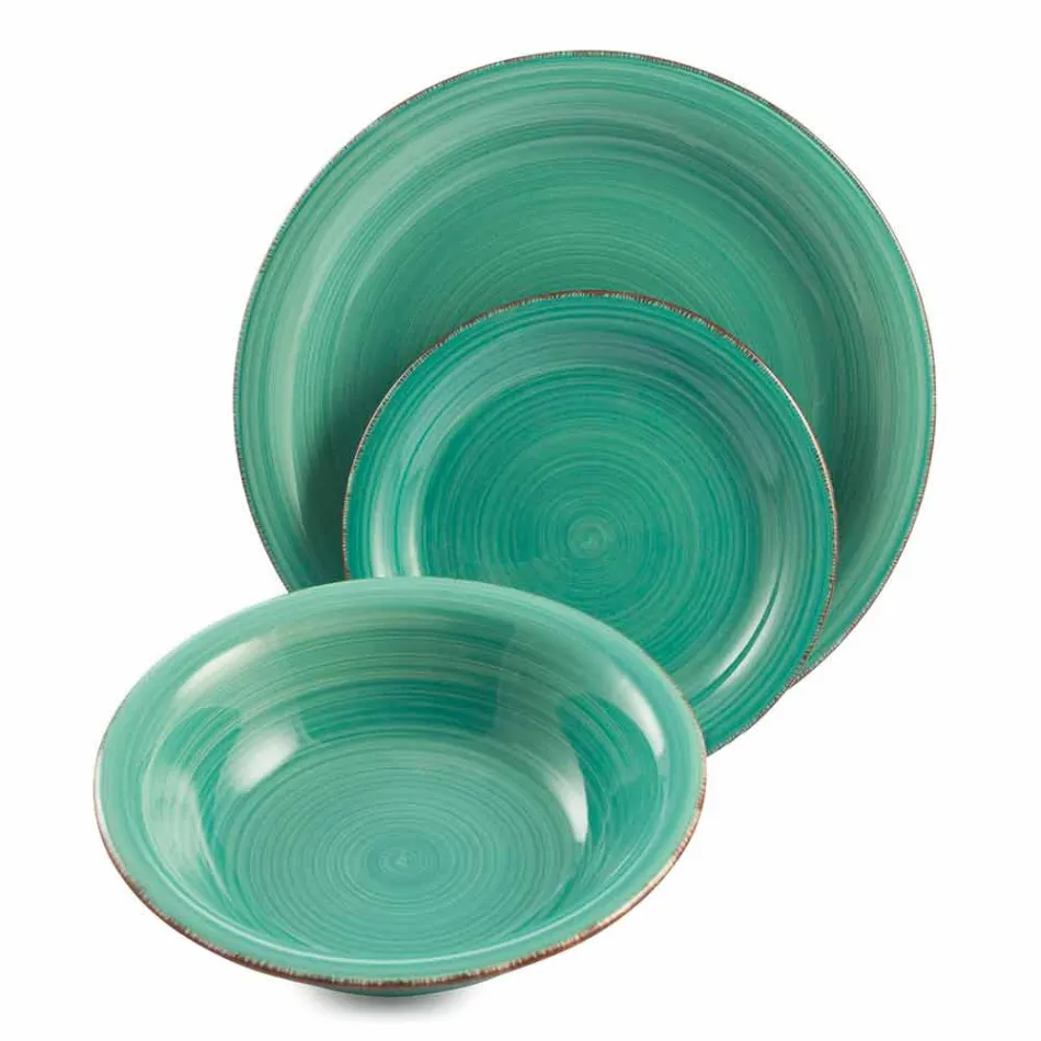 Takëm me pllaka me ngjyra 18 copë në gur prej guri modern - Abruzzo Viadurini