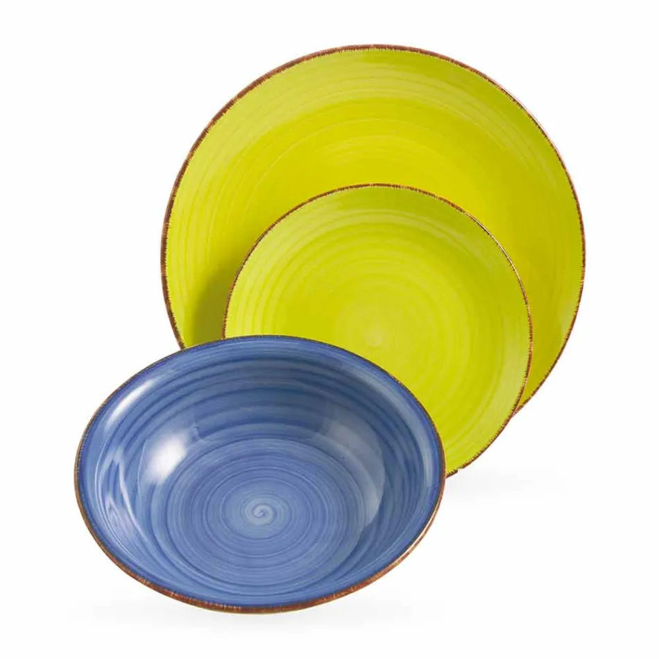 Takëm me pllaka me ngjyra 18 copë në gur prej guri modern - Abruzzo Viadurini