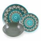 Set për sendet prej porcelani me ngjyra blu 18 copë - Eivissa Viadurini