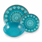 Set për sendet prej porcelani me ngjyra blu 18 copë - Eivissa Viadurini