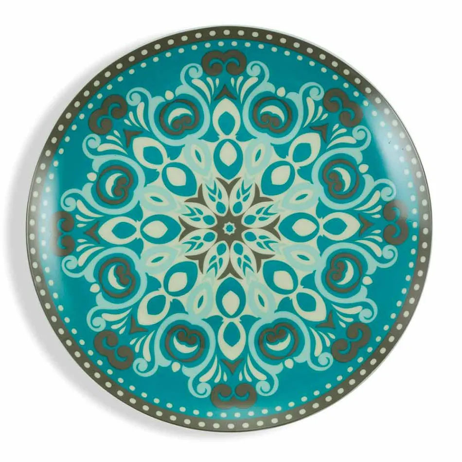 Set për sendet prej porcelani me ngjyra blu 18 copë - Eivissa Viadurini