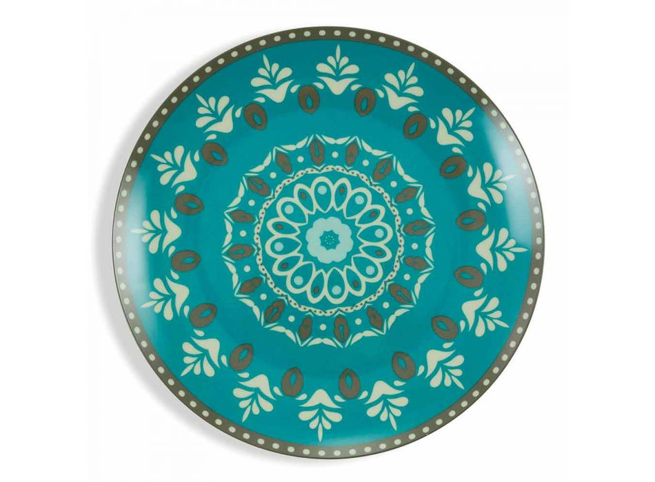 Set për sendet prej porcelani me ngjyra blu 18 copë - Eivissa Viadurini