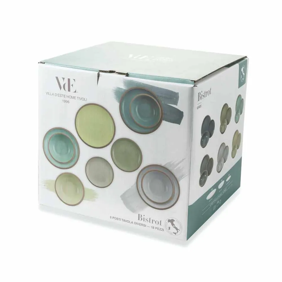 Vendosja e darkave vendosni pllaka me ngjyra 18 Dizajn të plotë 18 copë - Osteria Viadurini