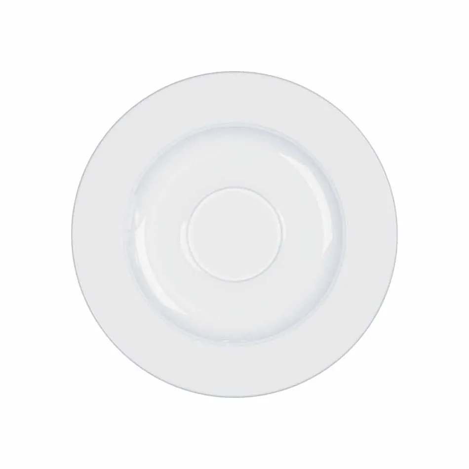 Komplet i Çajit Dizajn Modern në Porcelan të Bardhë 14 Copë - Teleskop Viadurini