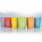 Shërbimi i gotave të larta të ujit në qeramikë me ngjyra 12 copë - Abruzzo Viadurini