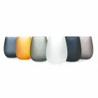 Seti i gotave me ujë qelqi me ngjyra moderne, 12 copë - Rim Viadurini