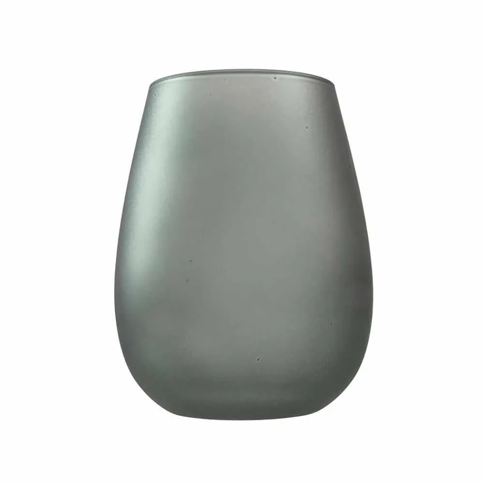 Seti i gotave me ujë qelqi me ngjyra moderne, 12 copë - Rim Viadurini