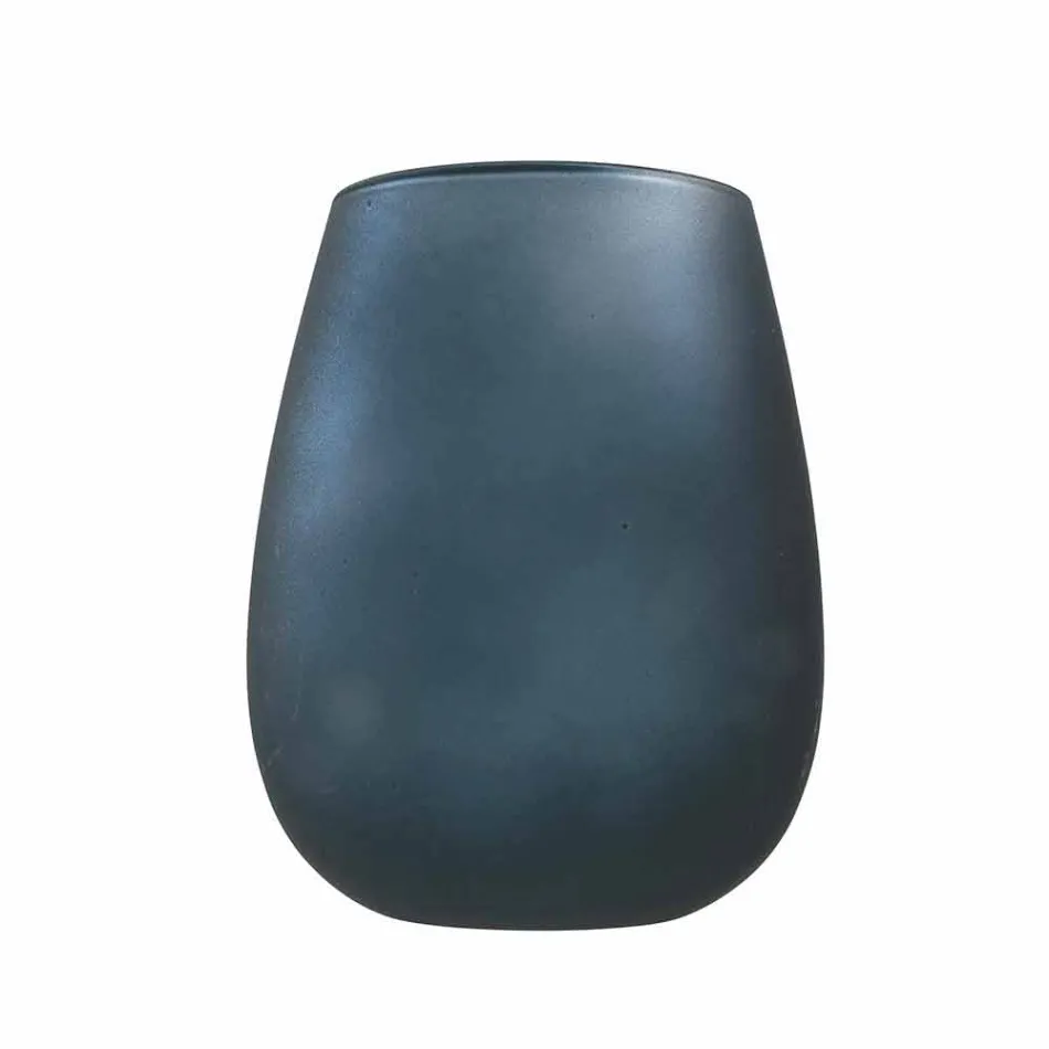 Seti i gotave me ujë qelqi me ngjyra moderne, 12 copë - Rim Viadurini