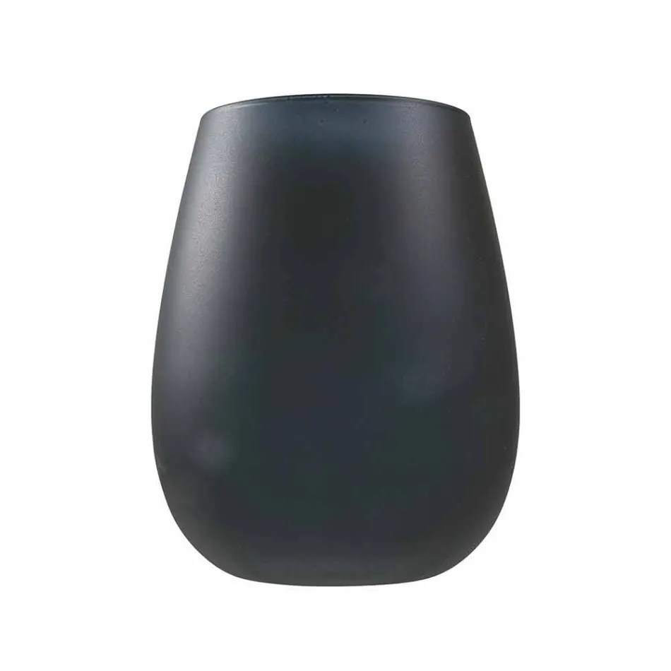 Seti i gotave me ujë qelqi me ngjyra moderne, 12 copë - Rim Viadurini