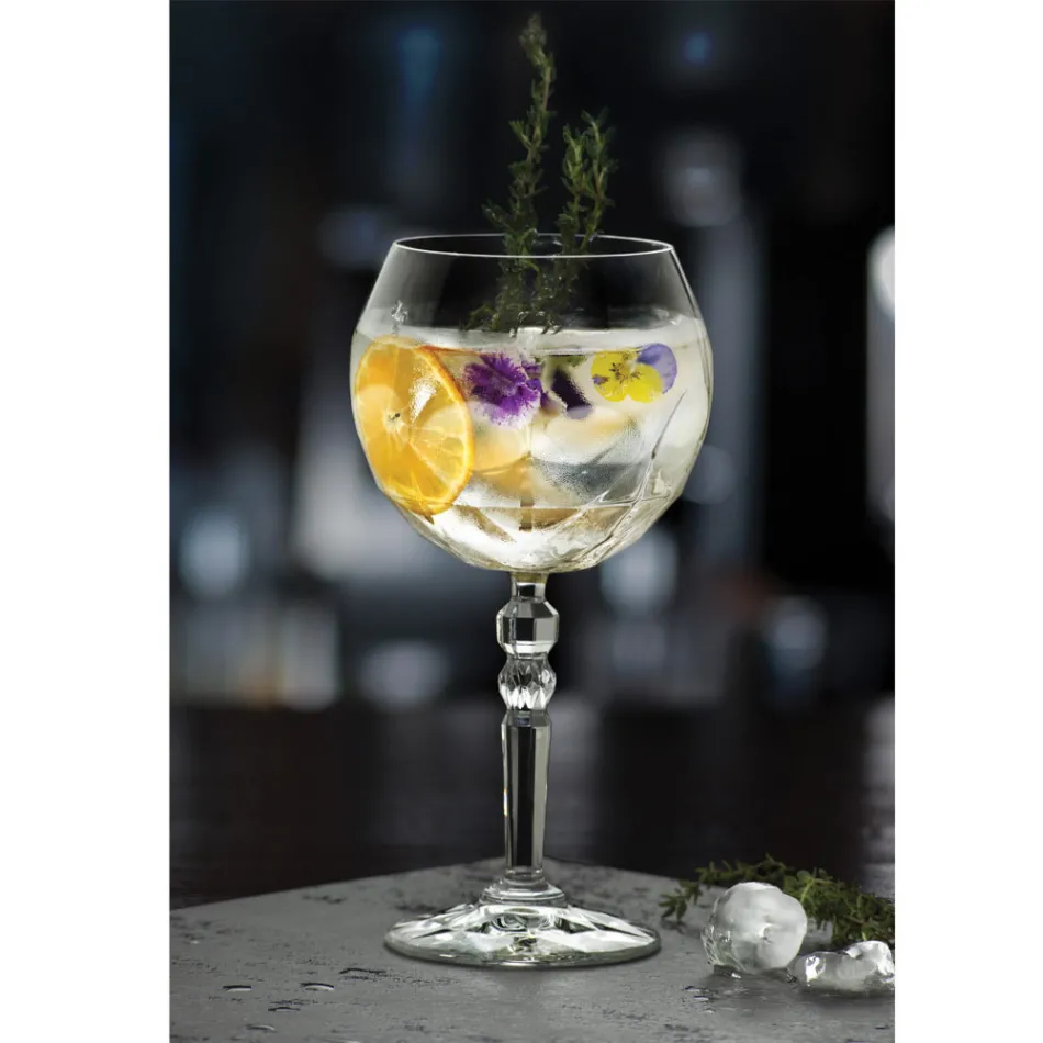 Shërbim Gin Tonic Cocktail Glass në Eco Crystal 12 copë - Bromeo Viadurini
