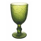Set Kupa në Xham Transparent ose Gjelbër me Dekorim 12 Copë - Tropeo Viadurini