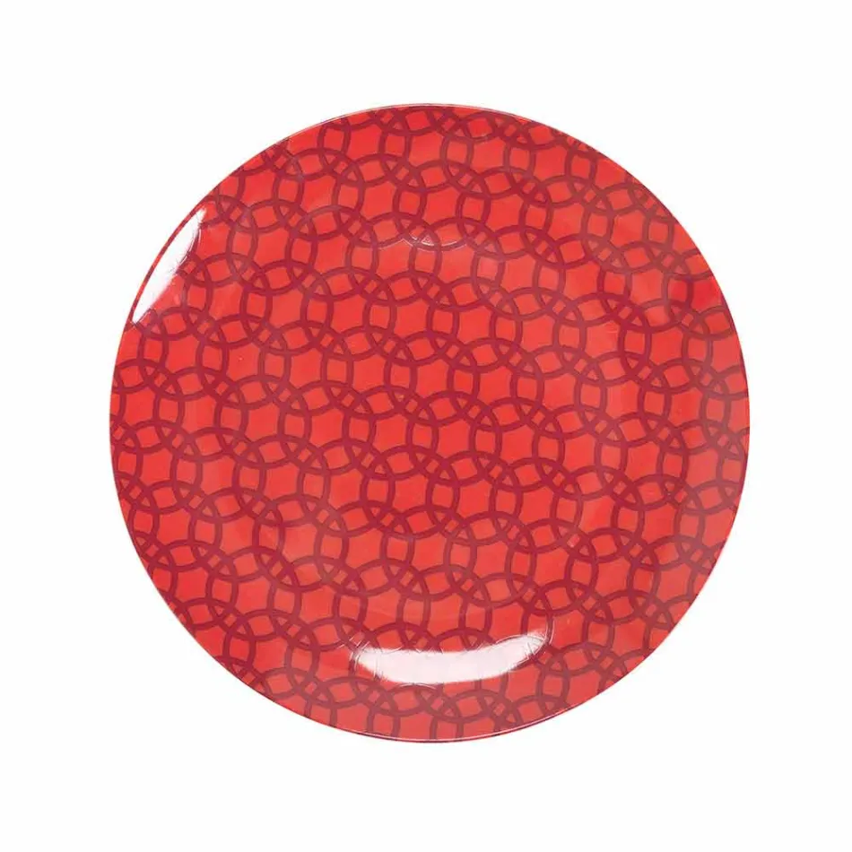 Shërbimi prej Porcelani dhe Gres Dinnerware 18 Piece Colored Design - Tropikal Viadurini