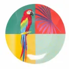 Shërbimi prej Porcelani dhe Gres Dinnerware 18 Piece Colored Design - Tropikal Viadurini