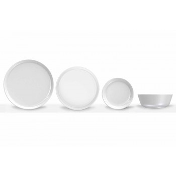 Pjatë Darke Porcelani me Model të Dizajnit Modern 24 Pjesë - Arktik