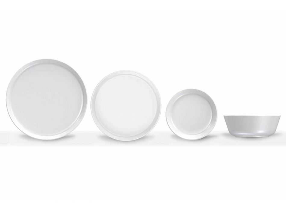 Pjatë Darke Porcelani me Model të Dizajnit Modern 24 Pjesë - Arktik Viadurini