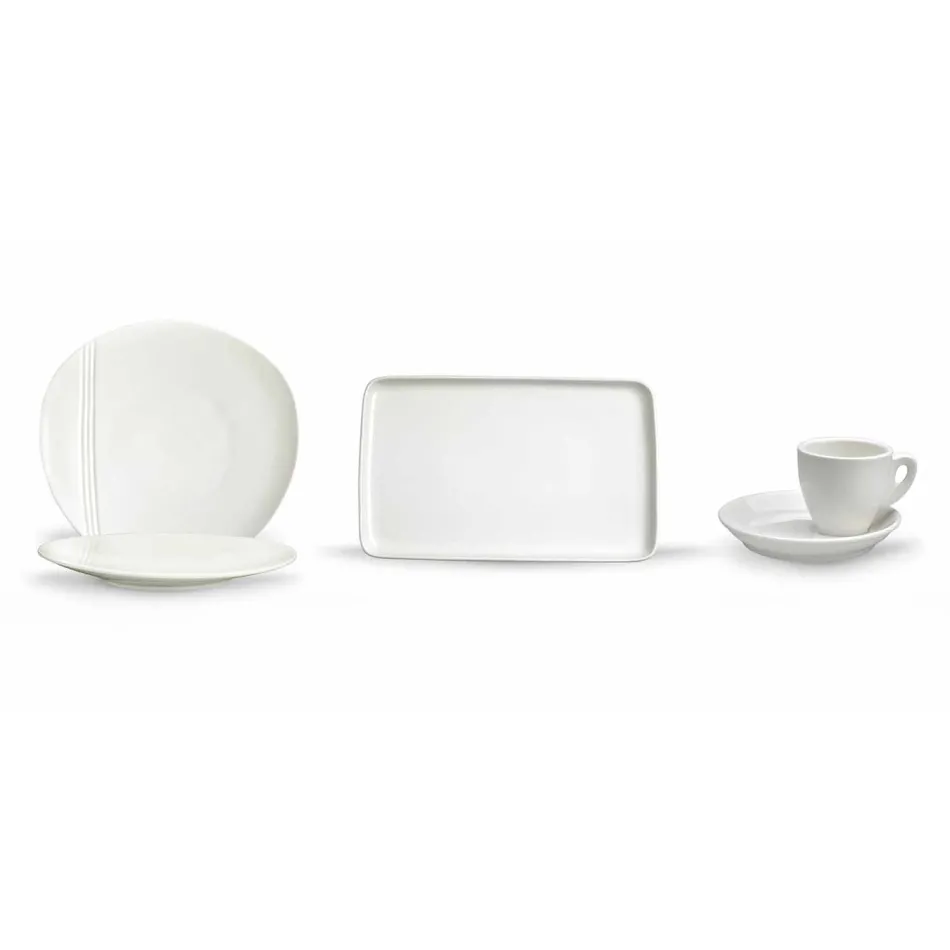 Enët moderne prej porcelani Aperitif Set 36 copa - Nalah Viadurini