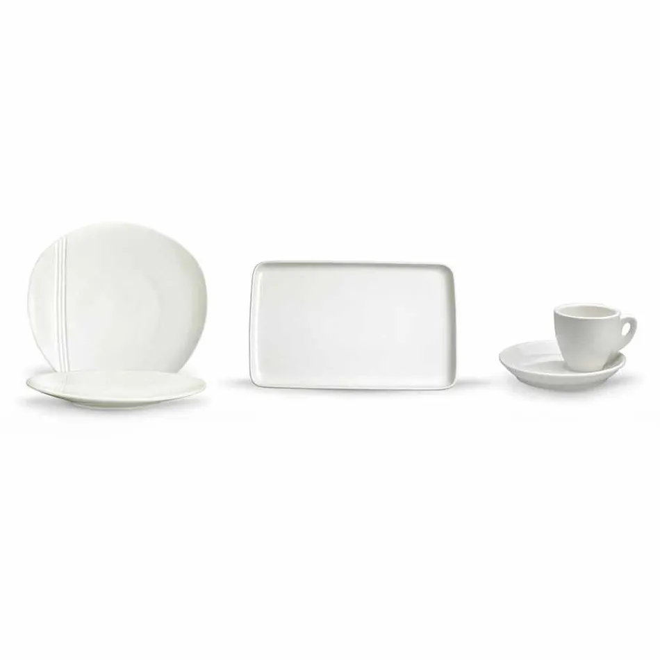 Enët moderne prej porcelani Aperitif Set 36 copa - Nalah Viadurini