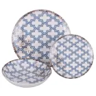 Shërbim darke porcelani 18 copë në 2 dekorime të ndryshme - Jamais Viadurini