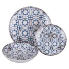 Shërbim darke porcelani 18 copë në 2 dekorime të ndryshme - Jamais Viadurini