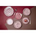 Shërbim darke porcelani 18 copë në 2 dekorime të ndryshme - Jamais Viadurini