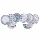 Shërbim darke porcelani 18 copë në 2 dekorime të ndryshme - Jamais Viadurini