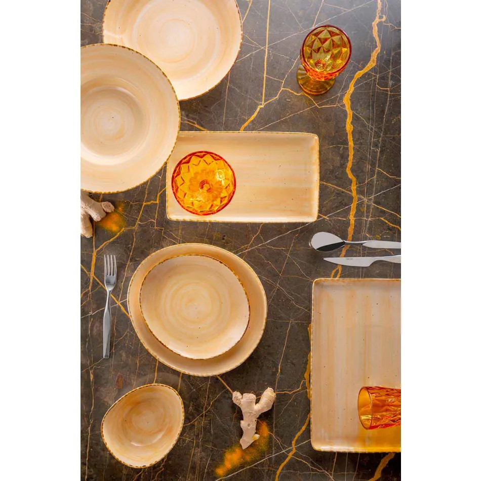 Shërbimi i Pllakave të Parave të 12 copave në gurë me ngjyra të dizajnit modern - Simba Viadurini