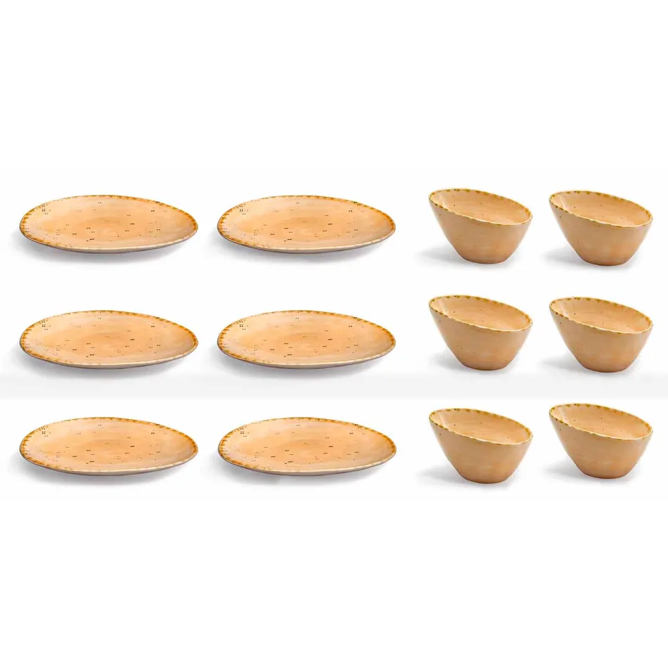 Shërbimi i Pllakave të Parave të 12 copave në gurë me ngjyra të dizajnit modern - Simba Viadurini