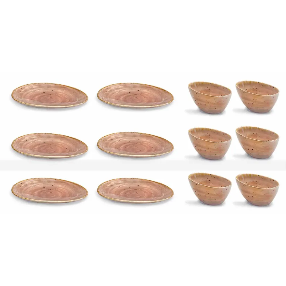 Shërbimi i Pllakave të Parave të 12 copave në gurë me ngjyra të dizajnit modern - Simba Viadurini