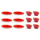 Shërbimi i Pllakave të Parave të 12 copave në gurë me ngjyra të dizajnit modern - Simba Viadurini