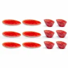 Shërbimi i Pllakave të Parave të 12 copave në gurë me ngjyra të dizajnit modern - Simba Viadurini