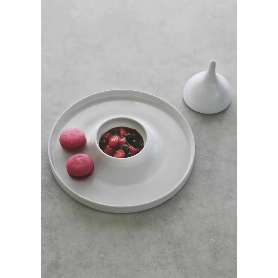 Pllaka Aperitivi Porcelani me Dizajn Modern Set 8 Copë - Galatino Viadurini