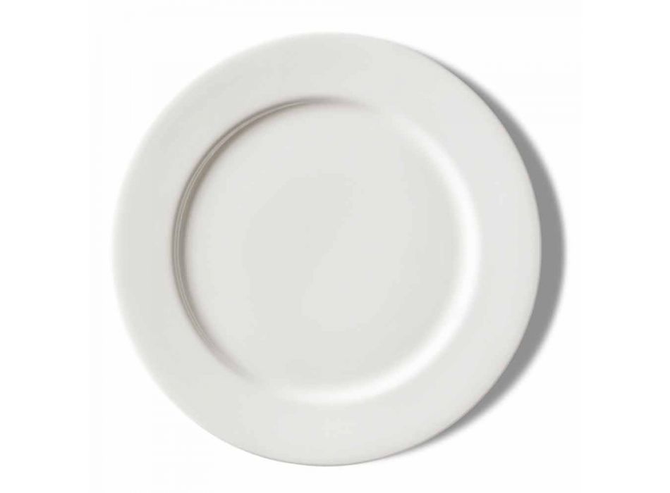 Pllaka për darkë prej porcelani me dizajn të bardhë vendos 24 copa - Samantha Viadurini