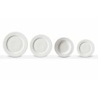 Pjatat e Darkës prej Porcelani me Projektim të Bardhë Set 24 Copë - Samantha Viadurini