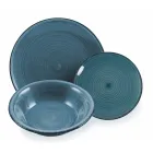 Shërbimi i enëve të darkës në nuanca blu të forta dolomiti 18 copë - Abruzzo Viadurini