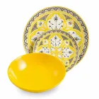 Shërbimi i enëve etnike në Porcelan dhe 18 copë prej guri me ngjyra dhe moderne - Fez Viadurini