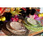 Shërbimi i enëve etnike në Porcelan dhe 18 copë prej guri me ngjyra dhe moderne - Fez Viadurini
