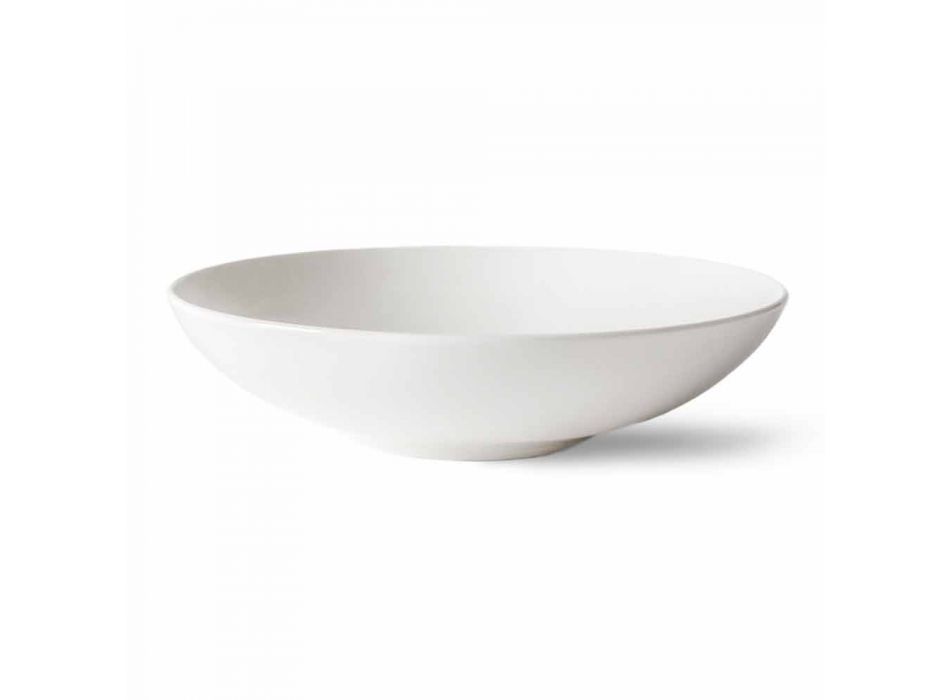 Pllaka darke gustatorësh të vendosura në porcelan në Dizajn të Bardhë 6 copë - Romilda Viadurini
