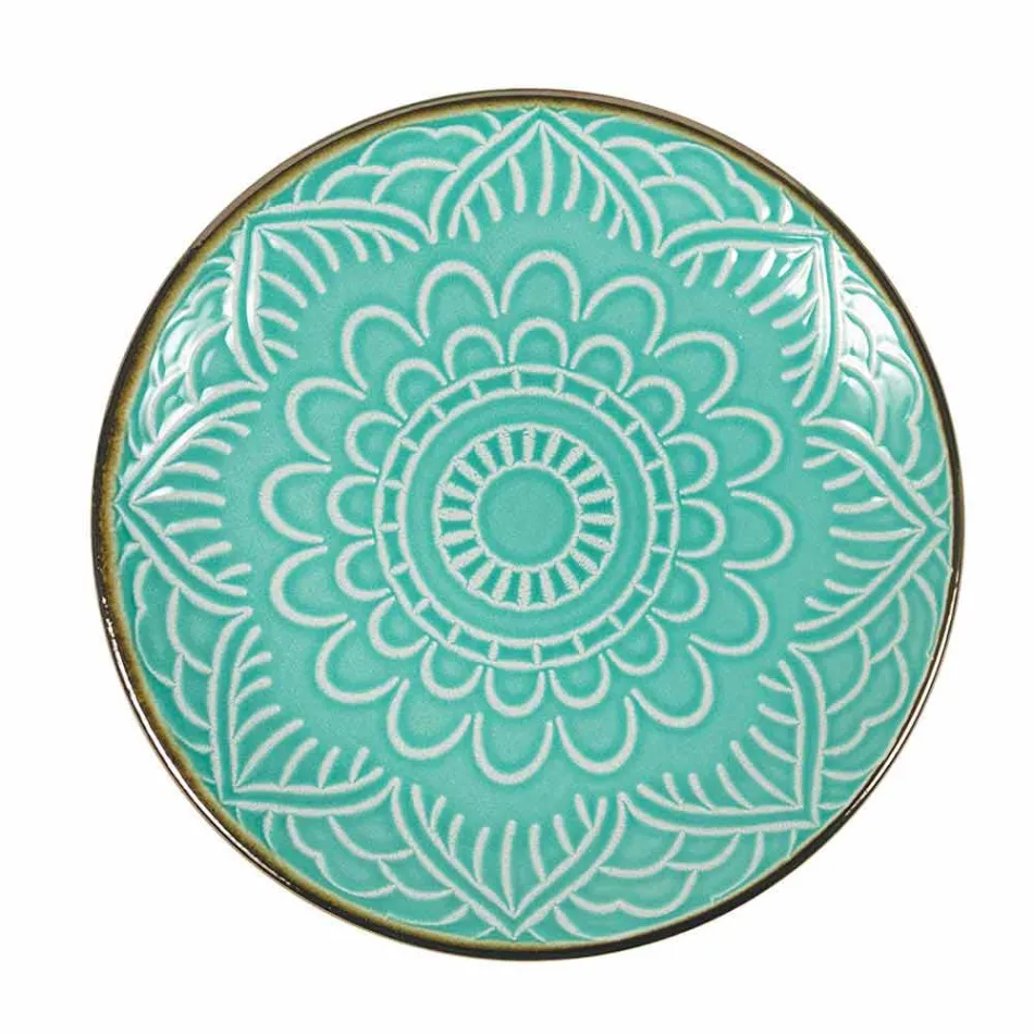 Shërbimi i pjatave në 18 copë gri, blu të lehta ose blu të dolomitit të fortë - arab Viadurini