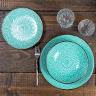 Shërbimi i pjatave në 18 copë gri, blu të lehta ose blu të dolomitit të fortë - arab Viadurini