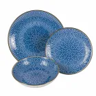 Shërbimi i pjatave në 18 copë gri, blu të lehta ose blu të dolomitit të fortë - arab Viadurini