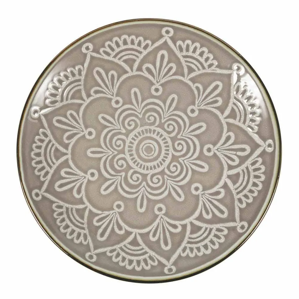 Shërbimi i pjatave në 18 copë gri, blu të lehta ose blu të dolomitit të fortë - arab Viadurini