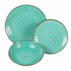 Shërbimi i pjatave në 18 copë gri, blu të lehta ose blu të dolomitit të fortë - arab Viadurini