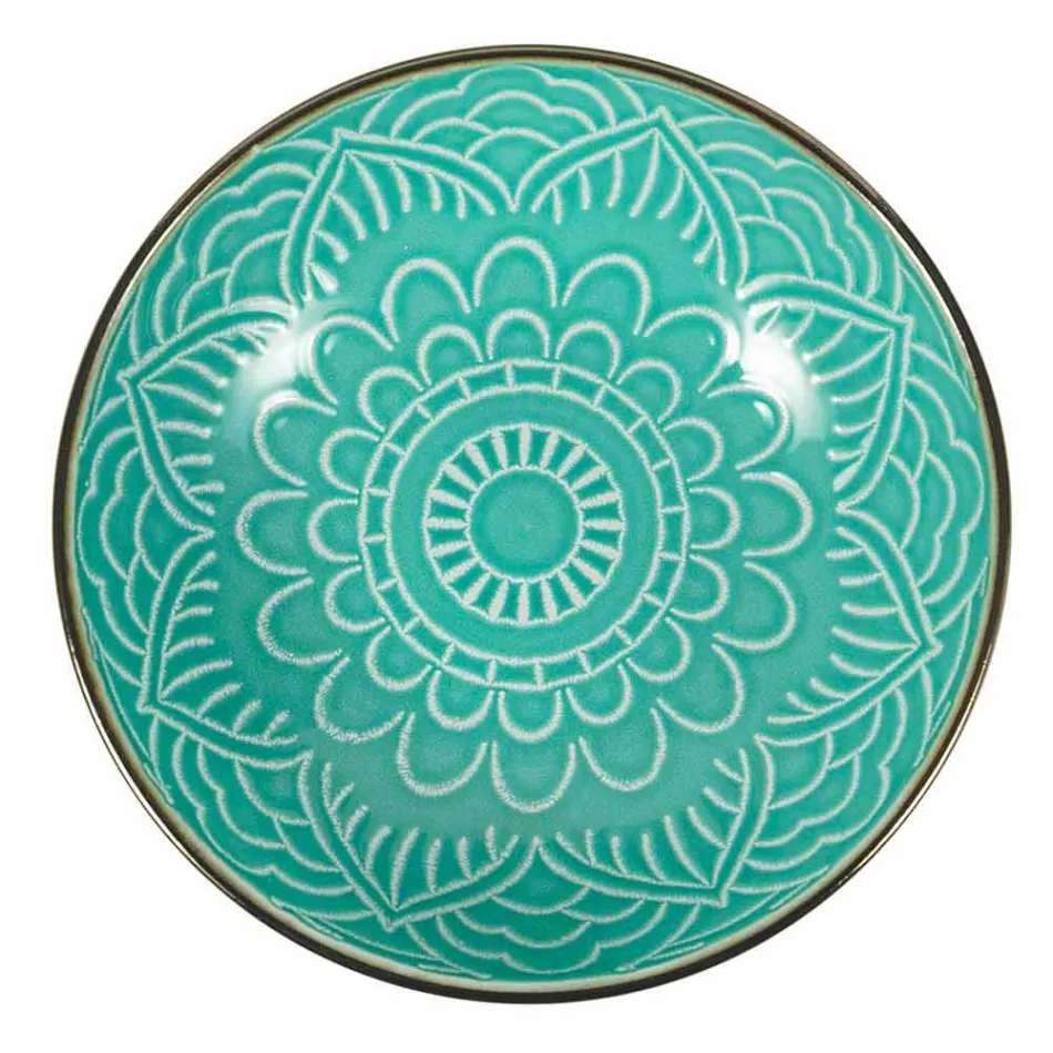 Shërbimi i pjatave në 18 copë gri, blu të lehta ose blu të dolomitit të fortë - arab Viadurini