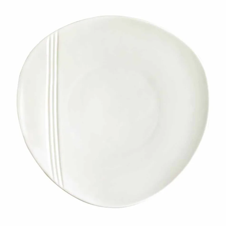 Set për darka prej porcelani të Bardhë 23 copë Dizajn modern dhe elegant - Nalah Viadurini