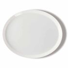 Pllaka për darkë vendosni 3 copa të projektimit ovale dhe drejtkëndëshe në porcelan - Egle Viadurini