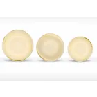 Shërbimi i Pllakave të Darkës me ngjyra dhe moderne prej porcelani 18 copë - Rurolo Viadurini