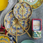 Set Takëme Efekti Tortoise Satelini Gold Steel 24 Copë - Shkëmb Viadurini