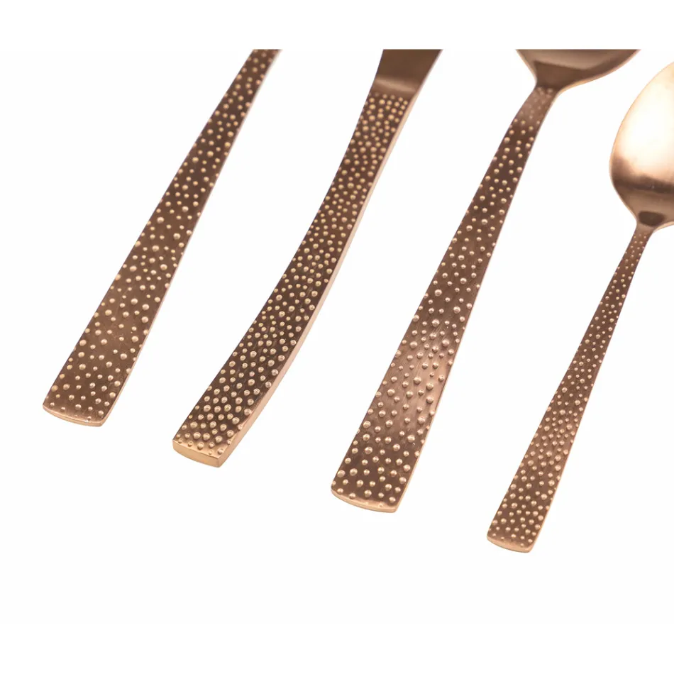 Set takëm prej bakri mat, Efekt Tortoise 24 Copë - Shkëmb Viadurini