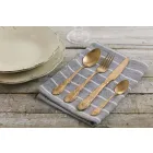 Set Set takëm prej çeliku me ngjyrë të ngopur Saten Design 24 copë copë - Fantazi Viadurini